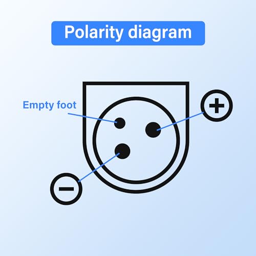 PNGKNYOCN 17CM 3 Pin DIN zu 5.5 X 2.1mm DC Power kurzes Kabel für CCTV Kamera System Ladegeräte Adapter (2-Pack)