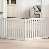 Enclos pour chien, grille pour chien, chenil pour chien, matériau durable : la grille pour chien est fabriquée en bois de peuplier avec peinture à base d'eau, ce qui le rend non seulement durable et durable, mais permet également un nettoyage facile