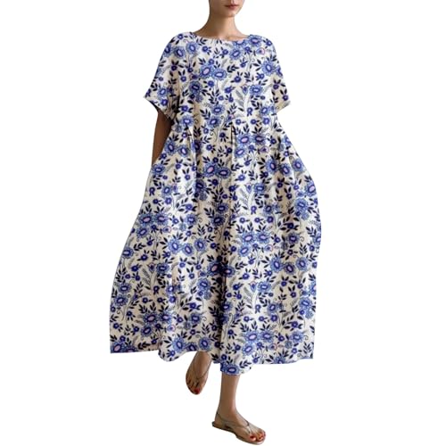 Robe décontractée à manches courtes coupe ample pour sublimer les grandes tailles