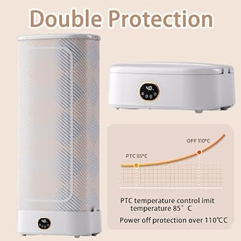Electric Clothes Dryer,Heat Pump Dryers1h Quickly Drying 1000w, Timer,2 Layer Design,Wet Laundry Fast Drying Portable Clothes Dryer,Touch Screen Digital Display,With10 Hanger