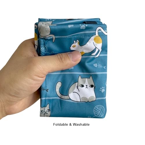 Image of Cute Hanging Car Trash Garbage Bag 100% Leakproof Waterproof Multipurpose for Car Back Front Seat Console with Hanging Strap (Cats Play)