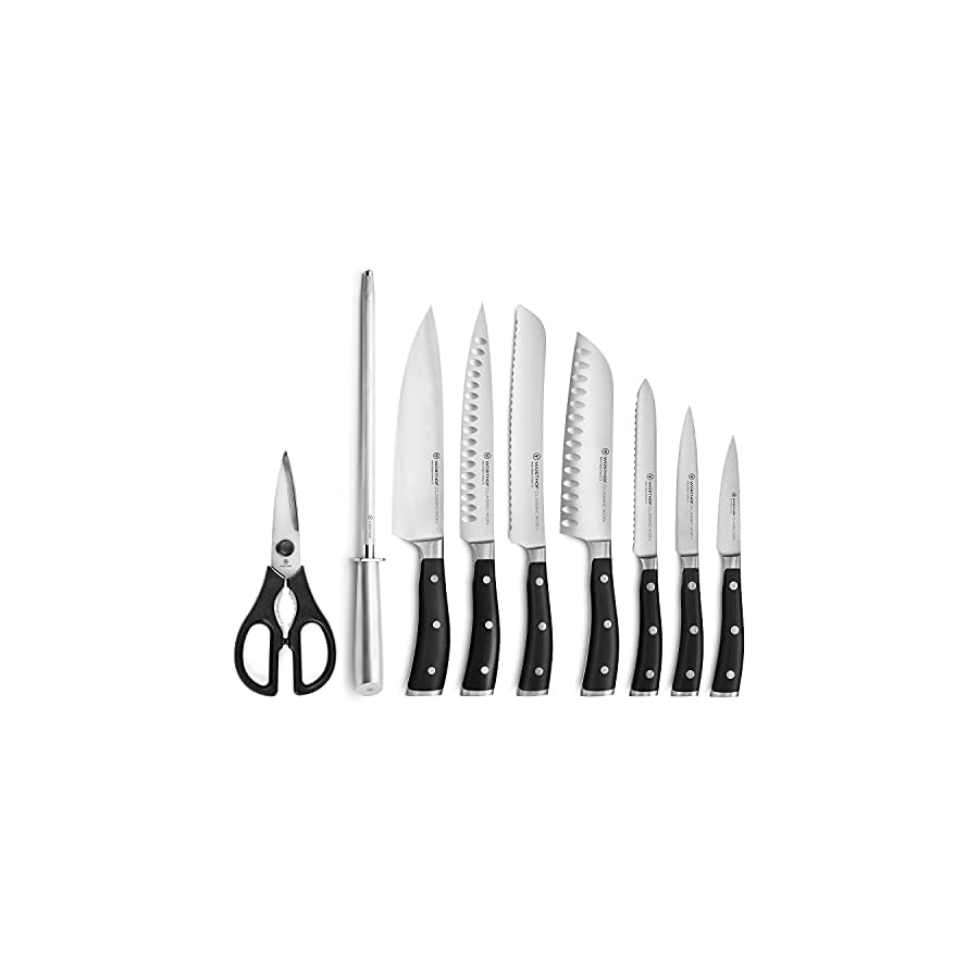Wusthof Classic Ikon 10 Piece Knife Set with Acacia Block