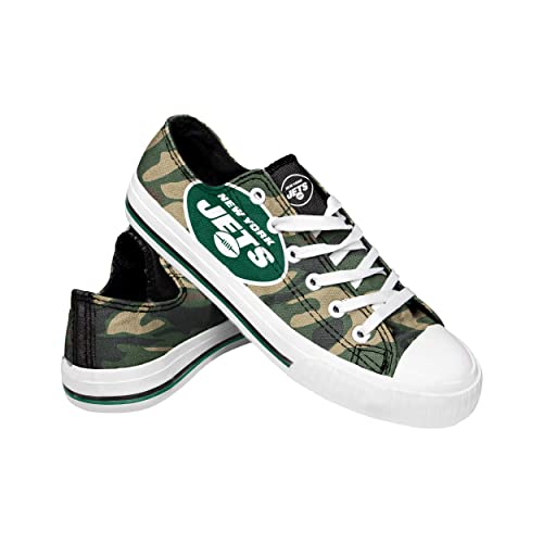 Foco New York Jets Nfl Womens Camo Low Top Canvas Shoes - 8 #TOP11