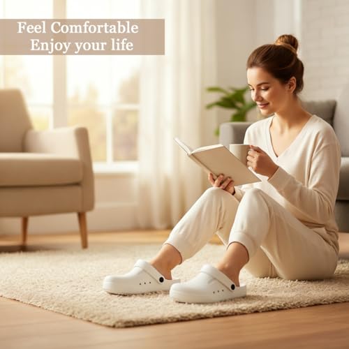 Image of Nihaoya Clogs for Men and Womens Garden Shoes Slip-on Outdoor Beach Slippers Comfort Slip Resistant Sandals Lightweight Breathable