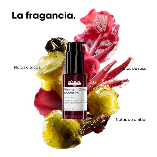 L'Oréal Professionnel, Serum Glass Shine, Anti frizz, Protector Térmico, Hasta 10 lavados, Sin Aclarado, Para todo tipo de Cabello, Vitamino Color Spectrum, Serie Expert, Mini 30ml - imagen 9