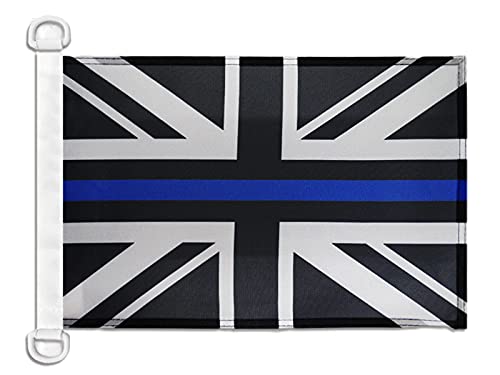 AZ FLAG United Kingdom Thin Blue Line Nautical Flag 18'' x 12'', Union Jack flags 30 x 45 cm, Banner 12x18 in for boat
