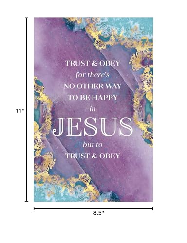 Trust And Obey Church Bulletins - Welcome The Congregation, Share Information And Services On Quality Paper - Package Of 100 General Worship Bulletins