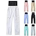Kids Insulated Snowboard Pants Boys Girls Fleece Lined Hiking Sweatpants Waterproof Windproof (White, 14-15 Years)