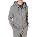 Amazon Essentials Men's Full-Zip Hooded Fleece Sweatshirt, Light Grey Heather, X-Large