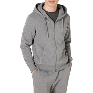 Amazon Essentials Men’s Full-Zip Fleece Hoodie Sweatshirt (Available in Big & Tall)
