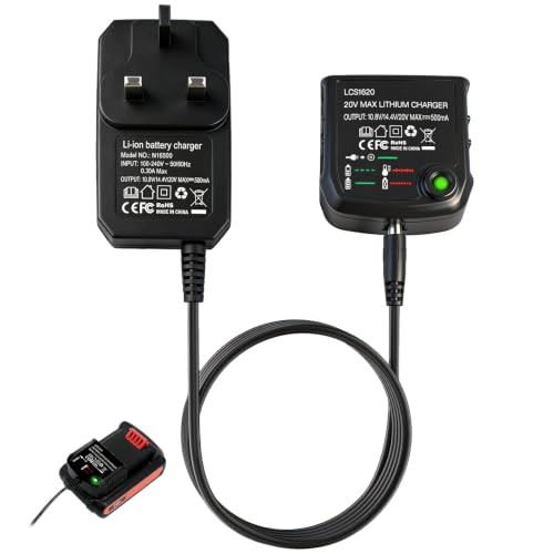 LCS1620 Lithium Battery Charger for Black & Decker 10.8V, 14.4V, 20V - Reliable and Efficient