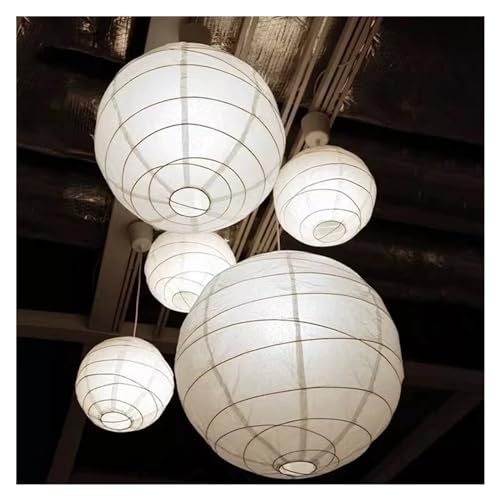 Lustre LED papier de riz scandinave suspension luminaire contemporain de salon