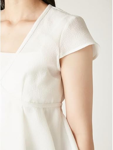 Amazon.co.jp: [フレイ アイディー] Vネックペプラムシアーブラウス