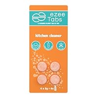 EzeeTabs Küchenreiniger – Reinigungstabs für ein mikroplastikfreies, biologisch abbaubares und veganes Putzmittel – 4 x Reiniger mit Fettlösekraft