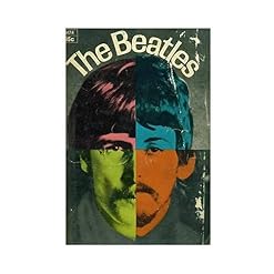 Poster The Beatles HD 4 sur toile pour chambre à coucher, bureau, décoration sans cadre : 50 x 75 cm - Les Beatles, Paul McCartney, John Lennon, RIngo Starr, George Harrison