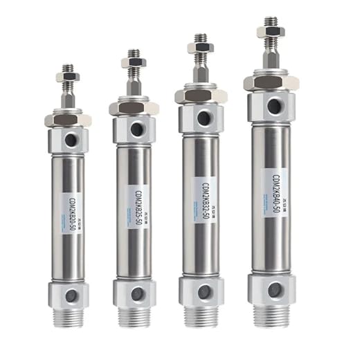 Vérin pneumatique CDM2KB en acier inoxydable 20x250 mm avec tige hexagonale