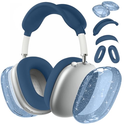 Aiaabq for AirPods Max case Cover,Anti-Scratch Ear Pad Case Cover/Ear Cups Cover/Headband Cover for AirPods Max. Clear Soft TPU and Silicone,Skin Scratch Proof.