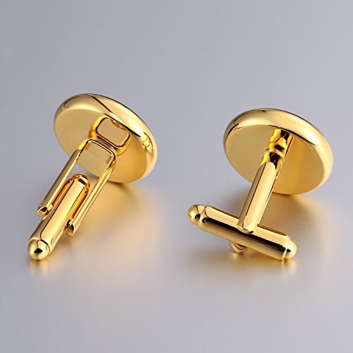 Aienid Tuxedo Studs And Cufflinks Set For Men Stainless Steel Cufflinks Accessories Shirt Business Blue Gold #TOP2