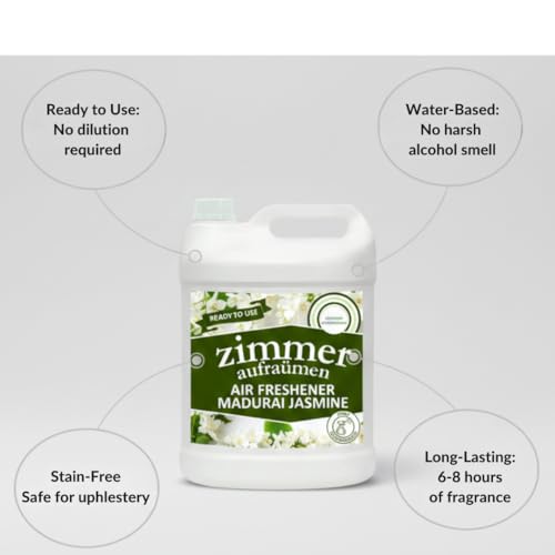 Image of Room Freshener 5L | Madurai Jasmine | For Spray | Long Lasting Fragrance for Hotels, Offices, Restaurants & Home | Alcohol-Free | No Gas Spray