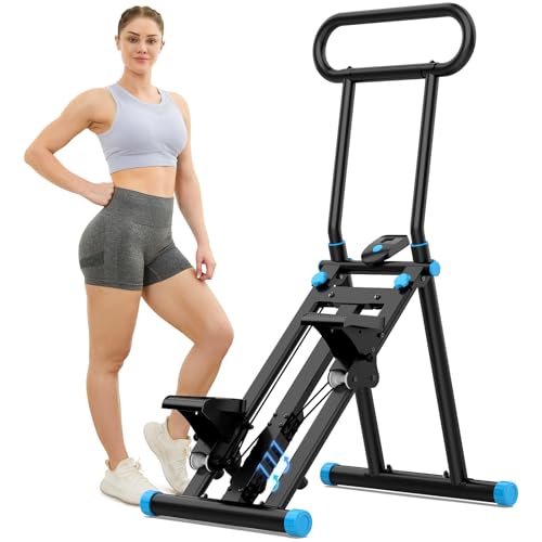 HXD-ERGO Stair Stepper for Home, New Version 6 Adjustable Resistance Vertical Climber Cardio Exercise Machine, Folding Stair Climber for Full Body Workout with Adjustable Handlebar for Women & Men