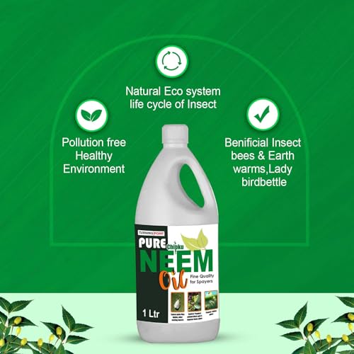Image of B Natural Pure Cold Pressed Water Soluble Neem Oil Concentrate For Plants & Garden 1 ltr |For Making 200 Neem Spray Bottles For Plant Insects | Herbal Pest Repellent | Effective With 3 in 1 Formula