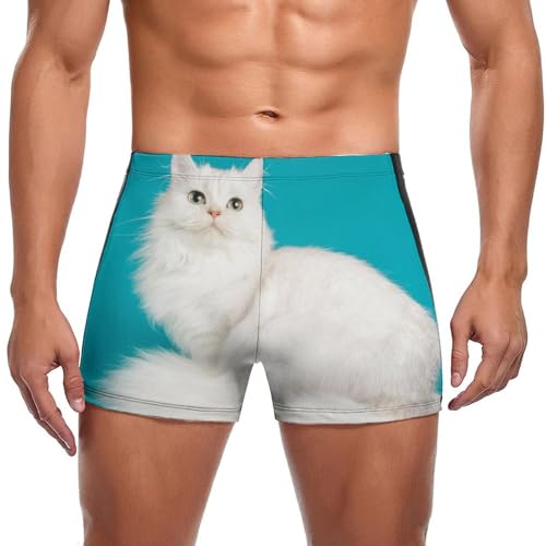 Swim briefs homme chat blanc anti-irritation short de bain