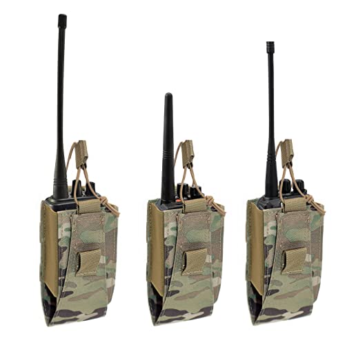 1000D Nylon Tactical Radio Holder Radio Case Radio Pouch Military Molle Radio Walkie Talkie Holder Bag Hunting Magazine Pouches Pocket For Two Ways Walkie Talkies Compatible (Cp) #TOP1