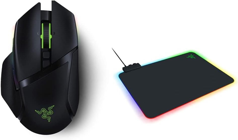 Razer Firefly V2 Gaming Mousepad + Basilisk Ultimate w/o Dock Gaming Mouse Bundle