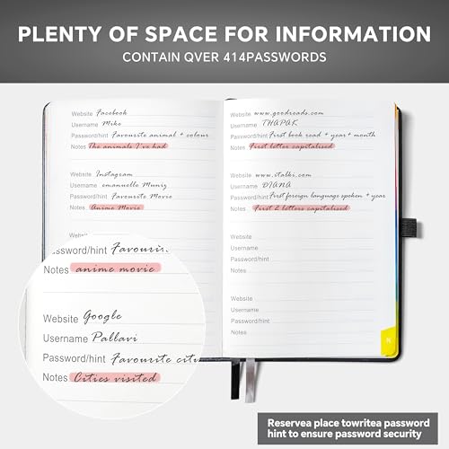 Carnet de mots de passe pour ne plus oublier vos codes sur le web - 6