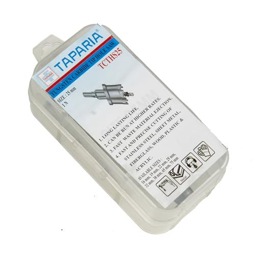 Image of Taparia Tungsten Carbide Tip Hole Saw TCTHS 25 (25mm), Silver