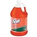 Scott Naturally Tuff Orange Hand Cleanser with Grit (91057), White, Citrus Scent, 1 Gallon, 4 Jugs/Case