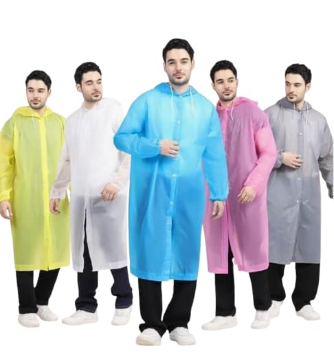 Unisex Rain Coat Hooded Full Sleeves Standard Length Outdoor Men, Women, Boys & Girls Rainwear Poncho Raincoat for Camping, Hiking & Travelling, Pink, 1 NEW 1-image-17