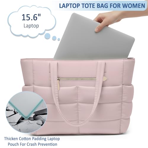 Bolso Tote grande para mujer ligero y acolchado miniatura 4