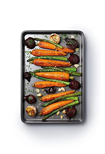 MasterClass KCMCHB3 Plaque de Cuisson Antiadhésive Large, en Carbone, Gris, 39 x 27 cm