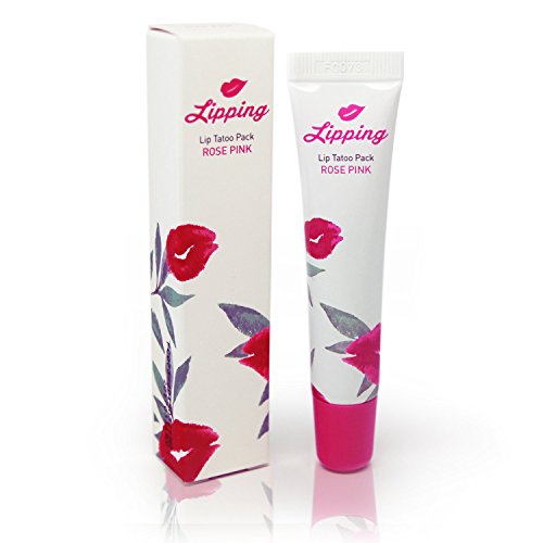 Lipping Moisturizing Lip Tint, Long Lasting [All Day Formula] Glossy Liquid Lip Color Stain and Repair Balm [Non Smudge] with Keratin and Collagen - 15g - [Rose Pink]