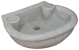 MATERIALE - Il lavabo bagno e cucina è realizzato interamente in marmo bianco, intagliato da un unico blocco