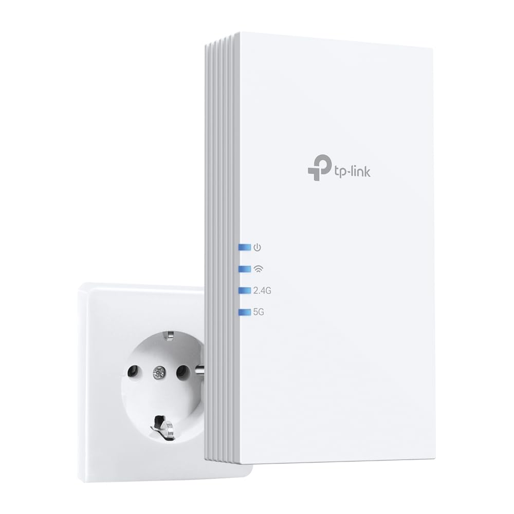TP-Link RE220BE - Amplificatore Wi-Fi 7 Wi-Fi BE3600, Dual Band Range Extender fino a 2882 Mbit/s (5 GHz) + 688 Mbit/s (2,4 GHz), EasyMesh, 1 porta LAN Gigabit, MLO, WPA3, MU-MIMO, Kompa