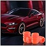 Car Tire Valve Caps,4PCS Tire Air Caps Cover, Luminous Valve Cap Dust Proof Covers Car Decoration Accessories ,Universal Tire Valve Stem Caps for Cars SUVs Trucks Motorcycles Bicycles (Red)