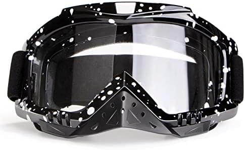 Motorcycle Goggles Dirt Bike Goggles for Men Women ATV Goggles Motocross Goggles Riding Goggles Powersports Goggles Anti Fog Goggles with Nose Cover mx Goggles Skiing Goggle Dustproof Goggles Clear