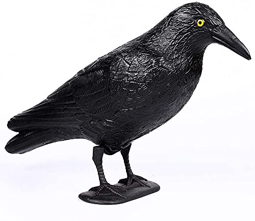 AIlysa Taubenschreck Rabe Vogelscheuche Krähe Kunststoff, Taubenabwehr Halloween Dekoration