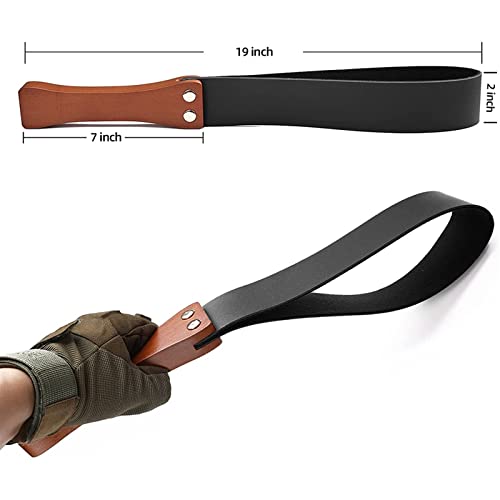 Foto von HEIMP Reitgerte for Pferde, Reitgerte Reitpeitsche aus echtem Leder mit handgefertigtem Deluxe-Holzgriff Peitschen