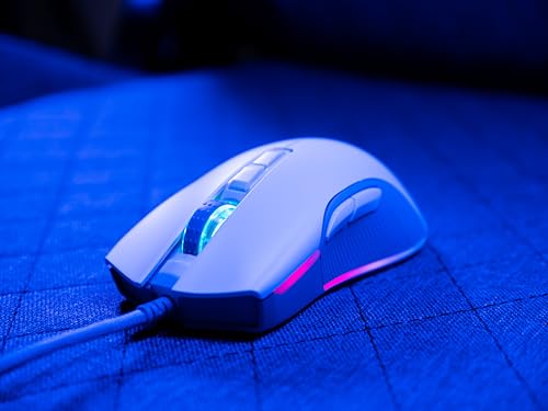 Eos Ivory Mouse da gaming professionale con illuminazione RGB, 16000 dpi e sensore ottico Pixart PMW 3360 - Colore Bianco - Mouse gaming - Immagine 1