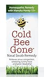 Cold Bee Gone Nasal Swab Cold and Flu Symptom Remedy w/Manuka Honey - 100+ Doses - All Natural for Kids and Adults