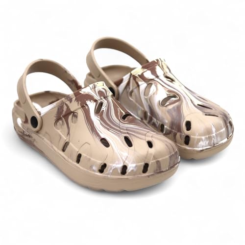 Image of Red Tape Men's Discover Marble Effect Clogs | Comfortable Slip-On Sandals with Adjustable Back Strap