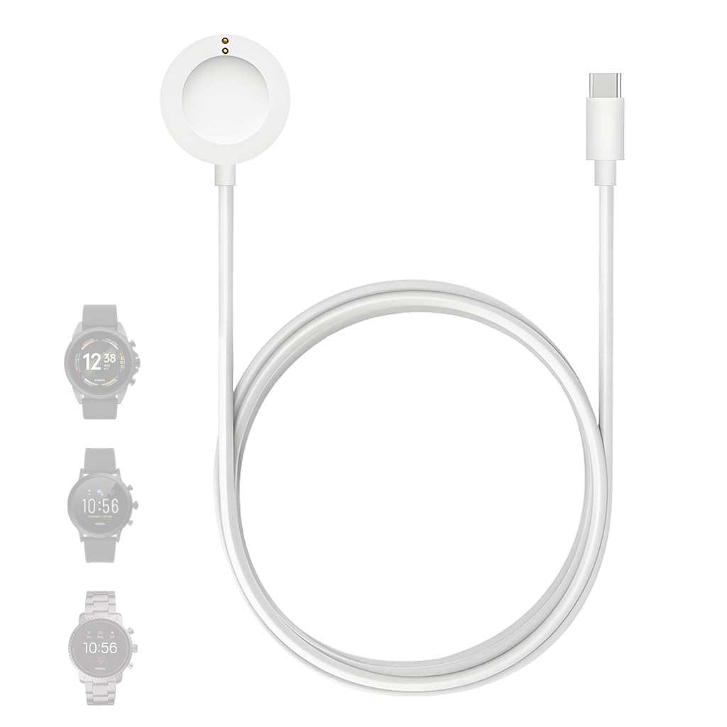 ZORBES® Compatible with Fossil Gen 6/5/ 4, Smart Watch Wireless Charging Dock 3.3ft Type C Charging Cable PD Magnetic Dual Pin Charging Dock-image-22