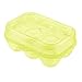 YOHA Clear Egg Storage Box Delicate 6 Girds Egg Dispenser Holder Case Refrigerator Crisper Camping Picnic Travel Portable Egg Carriage Yellow-6