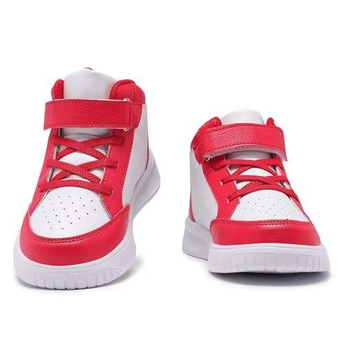 Image of Kids Sneakers Boys Running Shoes Girls High Top Casual Lightweight Classic Adjustable Strap Sneakers