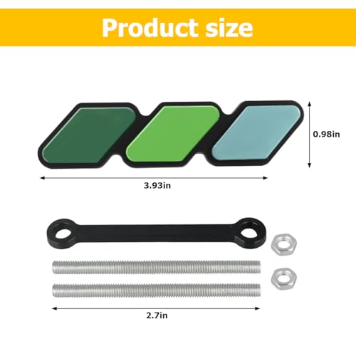 Image of HZEL Car Grille Decor Badge, Tri-Color Emblem Auto Grid Insert Trims Decals, Vehicle Front Mesh Grille Label Decoration Sticker Accessories, Compatible with Sequoia 4-Runner High-Lander (Style J)