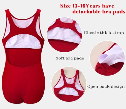 Image of Kids Girls Athletic Swimsuit One Piece Solid Swimwear for Practice and Competition in Black and Navy Bathing Suit