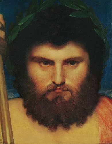 Affiche Toile Tête de Jupiter par Jean Auguste Ingres - Impression d'Art de Bureau 60x90cm